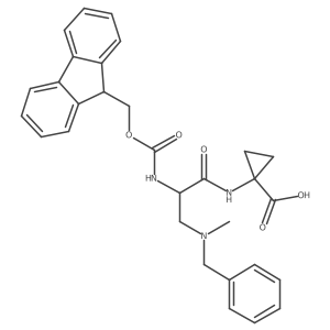 1-{3-[benzyl(methyl)amino]-2-({[(9H-fluoren-9-yl)methoxy]carbonyl}amino)propanamido}cyclopropane-1-carboxylic acid Structure