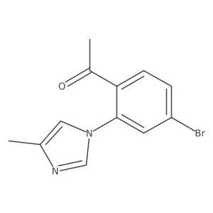 1-[4-bromo-2-(4-methyl-1H-imidazol-1-yl)phenyl]ethan-1-one Structure