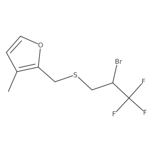 2-{[(2-Bromo-3,3,3-trifluoropropyl)sulfanyl]methyl}-3-methylfuran结构式