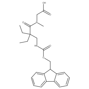 2-{2-ethyl-2-[({[(9H-fluoren-9-yl)methoxy]carbonyl}amino)methyl]-N-methylbutanamido}acetic acid Structure