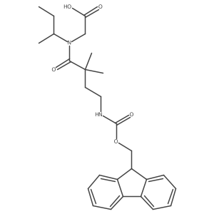 2-[N-(butan-2-yl)-4-({[(9H-fluoren-9-yl)methoxy]carbonyl}amino)-2,2-dimethylbutanamido]acetic acid结构式