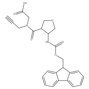2-{1-[4-({[(9H-fluoren-9-yl)methoxy]carbonyl}amino)oxolan-3-yl]-N-(prop-2-yn-1-yl)formamido}acetic acid结构式