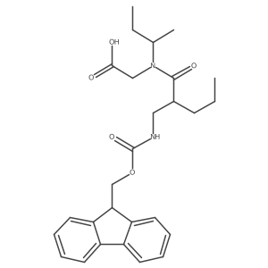 2-[N-(butan-2-yl)-2-[({[(9H-fluoren-9-yl)methoxy]carbonyl}amino)methyl]pentanamido]acetic acid结构式