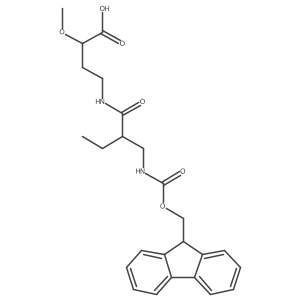 4-{2-[({[(9H-fluoren-9-yl)methoxy]carbonyl}amino)methyl]butanamido}-2-methoxybutanoic acid Structure