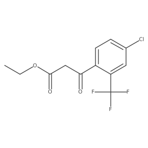 Ethyl 3-(4-chloro-2-(trifluoromethyl)phenyl)-3-oxopropanoate结构式