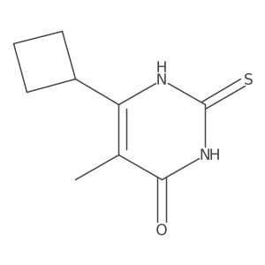 6-Cyclobutyl-5-methyl-2-sulfanylidene-1,2,3,4-tetrahydropyrimidin-4-one Structure