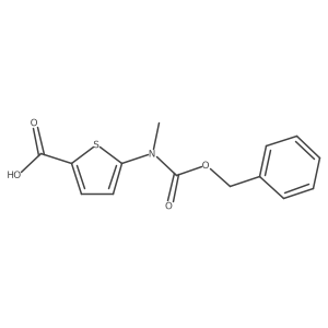 5-{[(Benzyloxy)carbonyl](methyl)amino}thiophene-2-carboxylic acid结构式