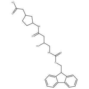 rac-2-[(1R,3S)-3-[4-({[(9H-fluoren-9-yl)methoxy]carbonyl}amino)-3-hydroxybutanamido]cyclopentyl]acetic acid Structure