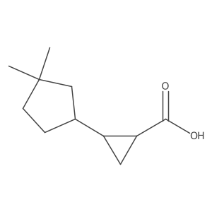 rac-(1R,2S)-2-(3,3-dimethylcyclopentyl)cyclopropane-1-carboxylic acid Structure
