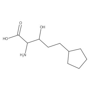 2-Amino-5-cyclopentyl-3-hydroxypentanoic acid结构式
