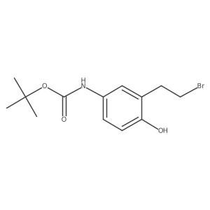 tert-butyl N-[3-(2-bromoethyl)-4-hydroxyphenyl]carbamate结构式