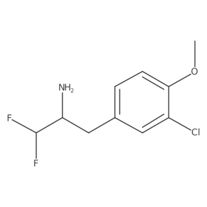 3-(3-Chloro-4-methoxyphenyl)-1,1-difluoropropan-2-amine结构式