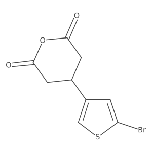 4-(5-Bromothiophen-3-yl)oxane-2,6-dione结构式