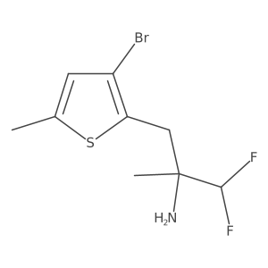 3-(3-Bromo-5-methylthiophen-2-yl)-1,1-difluoro-2-methylpropan-2-amine结构式