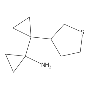 1-[1-(Thiolan-3-yl)cyclopropyl]cyclopropan-1-amine Structure
