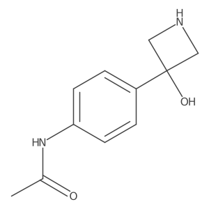 N-[4-(3-hydroxyazetidin-3-yl)phenyl]acetamide结构式