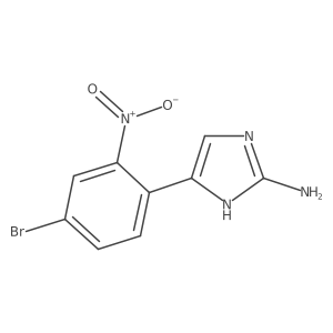 5-(4-bromo-2-nitrophenyl)-1H-imidazol-2-amine结构式