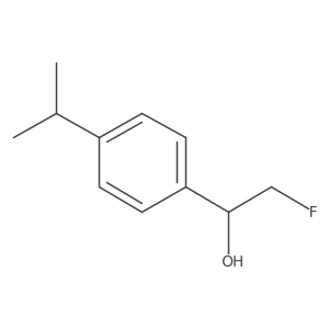 2-Fluoro-1-[4-(propan-2-yl)phenyl]ethan-1-ol结构式