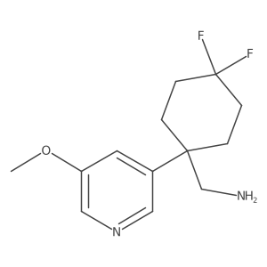 [4,4-Difluoro-1-(5-methoxypyridin-3-yl)cyclohexyl]methanamine结构式