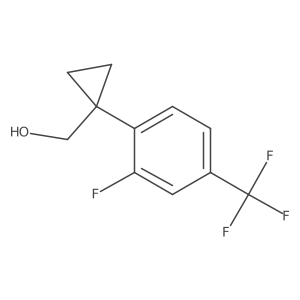 {1-[2-Fluoro-4-(trifluoromethyl)phenyl]cyclopropyl}methanol Structure
