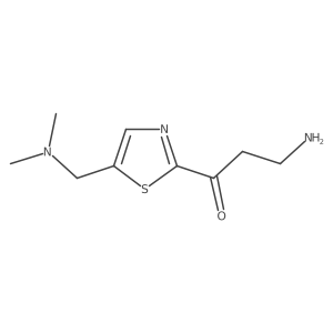 3-Amino-1-{5-[(dimethylamino)methyl]-1,3-thiazol-2-yl}propan-1-one结构式