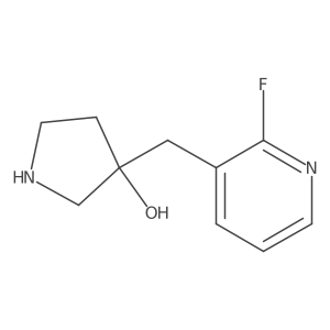 3-[(2-Fluoropyridin-3-yl)methyl]pyrrolidin-3-ol结构式