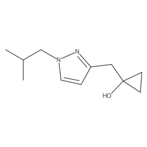 1-{[1-(2-methylpropyl)-1H-pyrazol-3-yl]methyl}cyclopropan-1-ol Structure