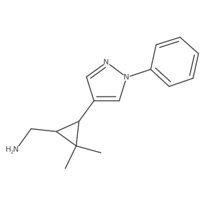 [2,2-dimethyl-3-(1-phenyl-1H-pyrazol-4-yl)cyclopropyl]methanamine Structure