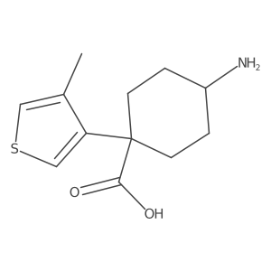 4-Amino-1-(4-methylthiophen-3-yl)cyclohexane-1-carboxylic acid Structure