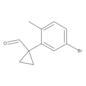 1-(5-bromo-2-methyl-phenyl)cyclopropanecarbaldehyde Structure