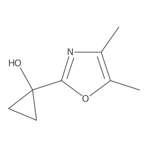 1-(Dimethyl-1,3-oxazol-2-yl)cyclopropan-1-ol结构式