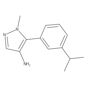 1-methyl-5-[3-(propan-2-yl)phenyl]-1H-pyrazol-4-amine结构式