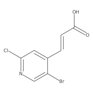 3-(5-Bromo-2-chloropyridin-4-yl)prop-2-enoic acid结构式