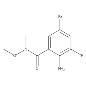2-Amino-5-bromo-3-fluoro-N-methoxy-N-methylbenzamide Structure