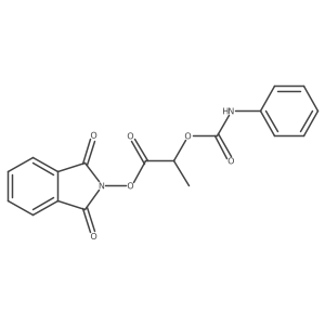 1,3-dioxo-2,3-dihydro-1H-isoindol-2-yl 2-[(phenylcarbamoyl)oxy]propanoate结构式