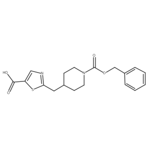 2-[(1-Phenylmethoxycarbonylpiperidin-4-yl)methyl]-1,3-thiazole-5-carboxylic acid结构式