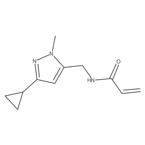 N-((3-Cyclopropyl-1-methyl-1H-pyrazol-5-yl)methyl)acrylamide结构式