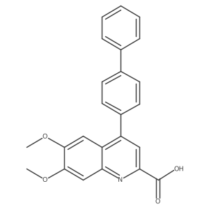 4-{[1,1'-Biphenyl]-4-yl}-6,7-dimethoxyquinoline-2-carboxylic acid Structure