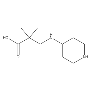 2,2-Dimethyl-3-[(piperidin-4-yl)amino]propanoic acid结构式