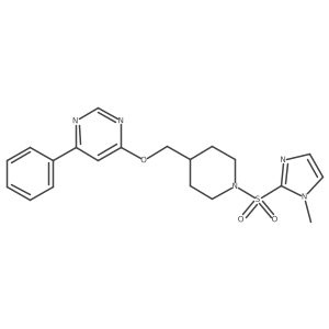 4-[[1-(1-Methylimidazol-2-yl)sulfonylpiperidin-4-yl]methoxy]-6-phenylpyrimidine Structure