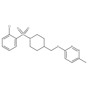3-{[1-(2-Chlorobenzenesulfonyl)piperidin-4-yl]methoxy}-6-methylpyridazine结构式