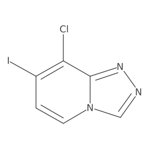 8-Chloro-7-iodo-[1,2,4]triazolo[4,3-a]pyridine结构式