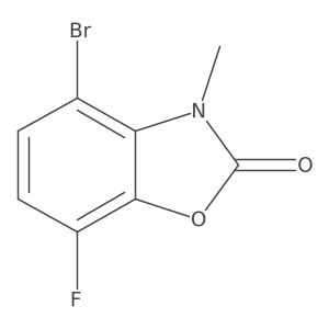 4-Bromo-7-fluoro-3-methylbenzo[d]oxazol-2(3H)-one结构式