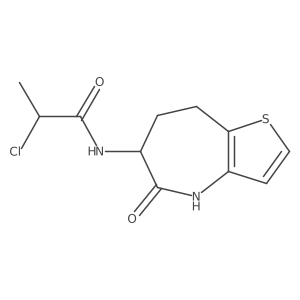 2-chloro-N-{5-oxo-4H,5H,6H,7H,8H-thieno[3,2-b]azepin-6-yl}propanamide Structure