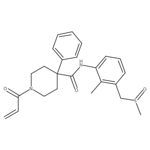 N-[3-(methanesulfinylmethyl)-2-methylphenyl]-4-phenyl-1-(prop-2-enoyl)piperidine-4-carboxamide结构式
