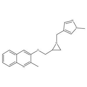 2-Methyl-3-[[1-[(1-methylpyrazol-4-yl)methyl]aziridin-2-yl]methoxy]quinoline结构式