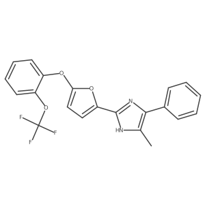 5-methyl-4-phenyl-2-{5-[2-(trifluoromethoxy)phenoxy]furan-2-yl}-1H-imidazole Structure