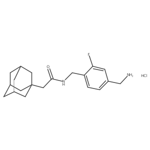 2-(1-Adamantyl)-N-[[4-(aminomethyl)-2-fluorophenyl]methyl]acetamide;hydrochloride结构式