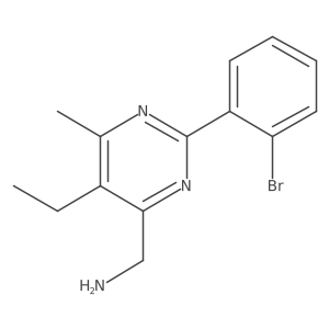 1-[2-(2-Bromophenyl)-5-ethyl-6-methylpyrimidin-4-yl]methanamine结构式