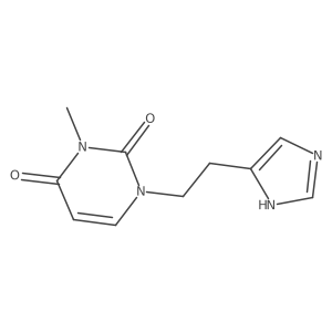 1-[2-(1H-imidazol-4-yl)ethyl]-3-methyl-1,2,3,4-tetrahydropyrimidine-2,4-dione结构式
